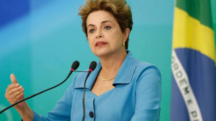 Dilma Rousseff em pronunciamento após votação da continuidade do processo de impeachment